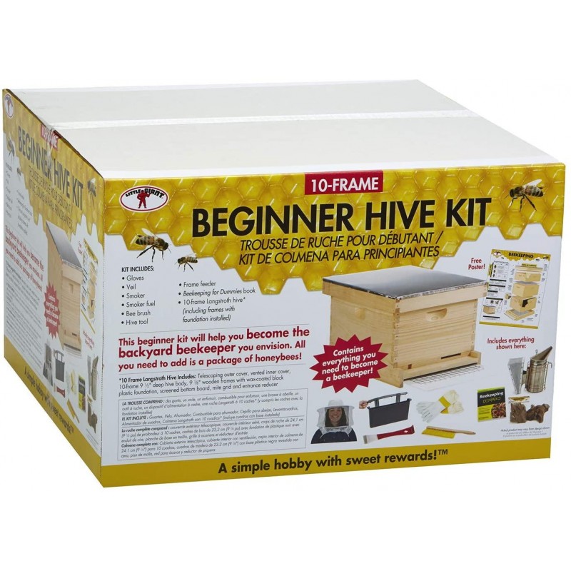 Little Giant 10-Frame Deluxe Beginner Hive Kit Premium Beekeeping Starter Kit for Beginners (Item No. HIVE10KIT)