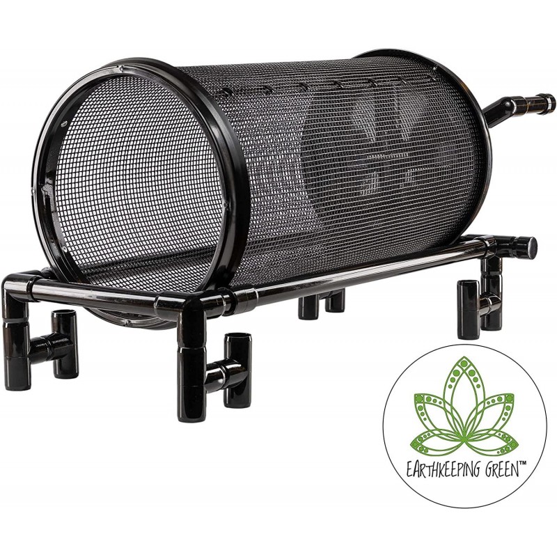 Rolling Garden Sifter with 1/4 in. Screen- Heavy Duty
