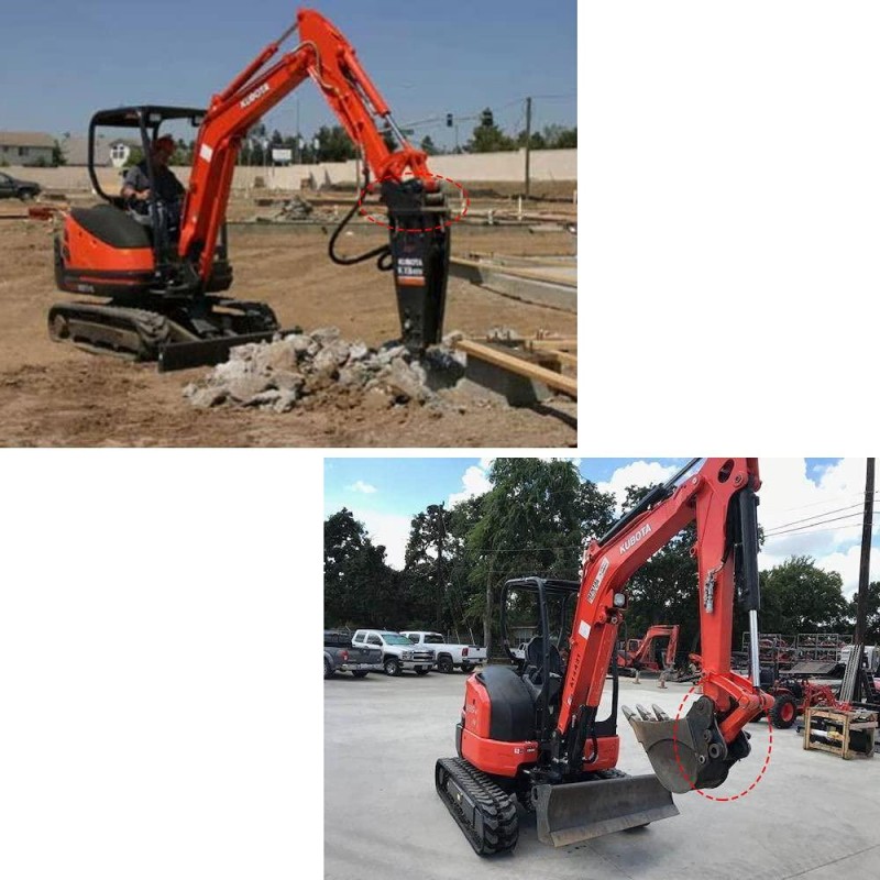 osemar Excavator Quick Attach Bucket Ears Attachment Fit for Kubota U35 KX040 KX71 KX91 KX121 ​​​​​​​KX033