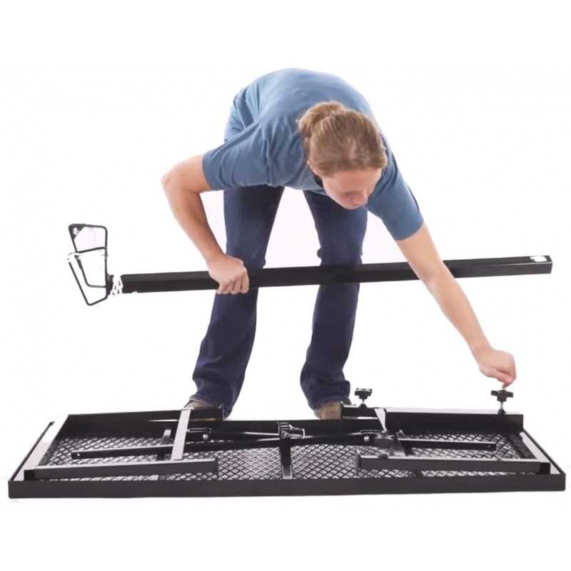 Weaver Leather Livestock Steel Trim Stand - Adjustable and Durable Trimming Stand for Sheep, Goats, and Other Livestock - Wire Headpiece Holds Animals in Place During Grooming, Black