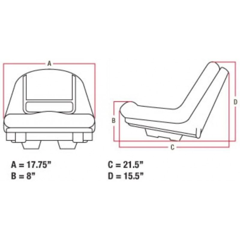 John Deere Lawn Mower Tractor Seat G110 L100 L105 L110 L118 L120 L130 L135 L145