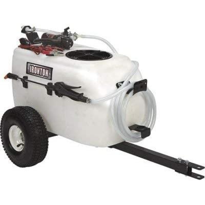 Ironton Tow-Behind Trailer Broadcast and Spot Sprayer - 13-Gallon Capacity, 1 GPM, 12 Volt DC