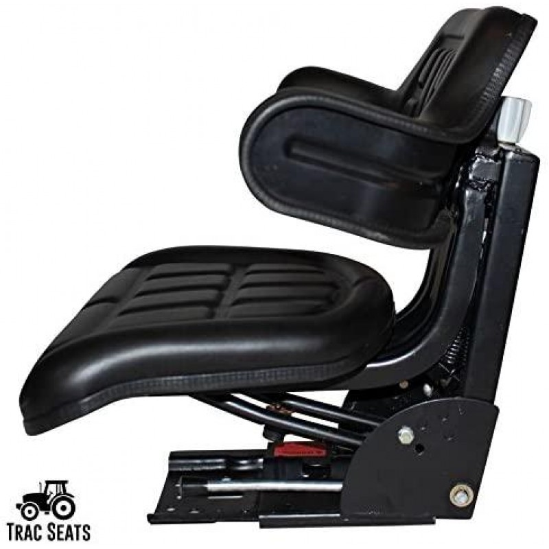Black Waffle Style TRAC SEATS Brand Tractor Suspension SEAT with TILT FITS Massey Ferguson 231 234 234H 234S 235 240 245 250 255 265 270 274 275 285 (Fast Ship - Delivers in 1-4 Business Days)