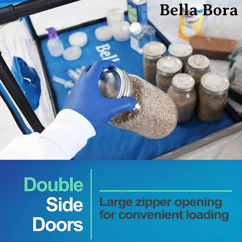 Still Air Box Mycology 359 qt Volume – Alternative to Laminar Flow Hood, Fume Hood, Glove Box | A Necessary Companion to Your Mushroom Grow Kit Mushroom Growing Kit by Bella Bora