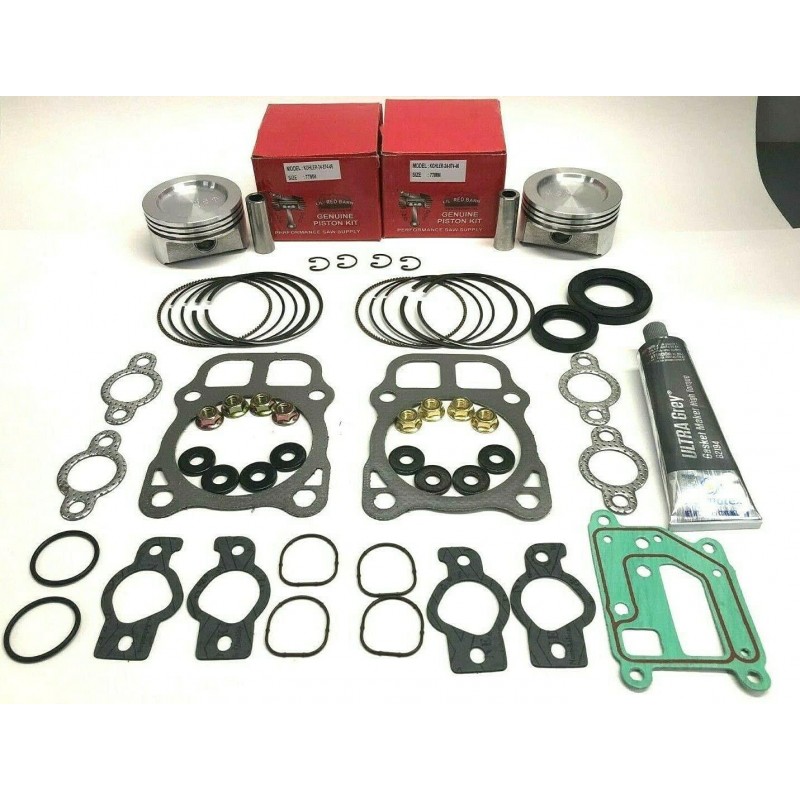 Overhaul Kit Includes Pistons with Rings, Gasket Set, Crankcase Sealer, Crankshaft Seals Compatible with Kohler Engines CH18, CH20, CH22, CV18, CV20, CV22, CH620, CH630, CH640, CH641, CV620 77mm
