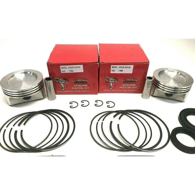 Overhaul Kit Includes Pistons with Rings, Gasket Set, Crankcase Sealer, Crankshaft Seals Compatible with Kohler Engines CH18, CH20, CH22, CV18, CV20, CV22, CH620, CH630, CH640, CH641, CV620 77mm